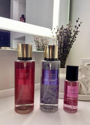 Парфумовані місти victoria's secret romantic, love addict та pure seduction для жінок