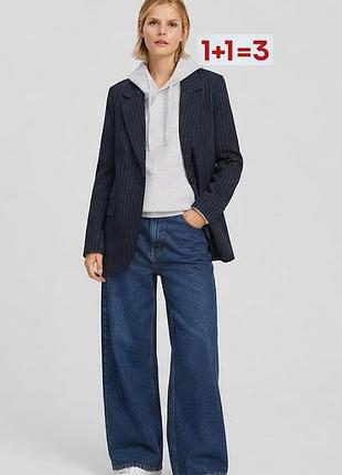 1+1=3 🎁 удлиненный пиджак жакет блейзер в полоску от bershka