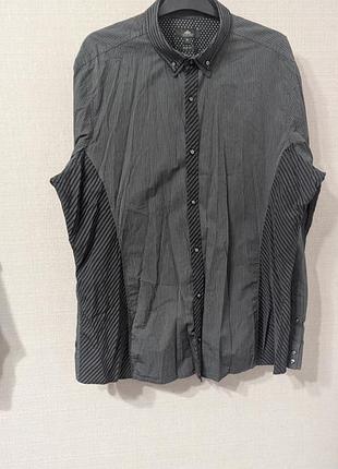 Мужская рубашка next shirting slim fit xxl, 100% хлопок, туреченица