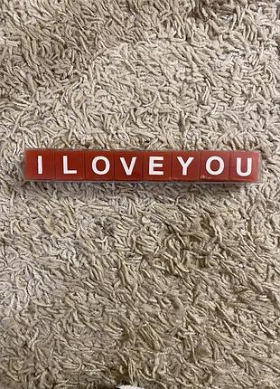 Набор свечей  i love you состоит из 8 квадратиков размер длина 25 на 3,5