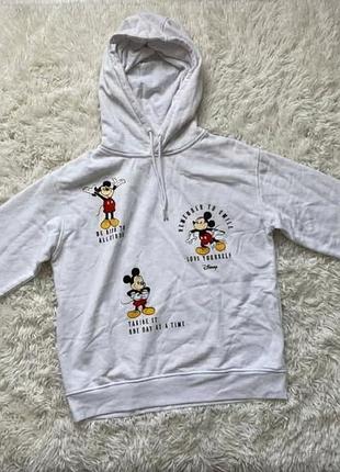 Оригинальное белое худи disney с микки маусом (размер s)