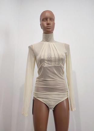 Шикарное шелковое боди-гольф leagel в сеточку, размеры m, l, xl (новое)