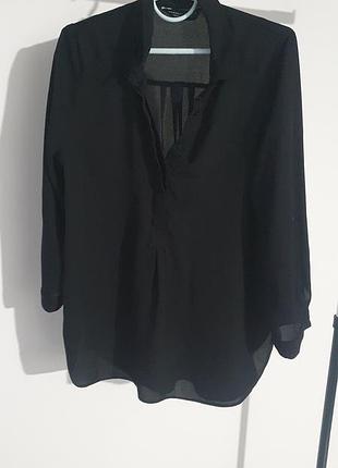 Жіноча блуза massimo dutti чорна шифонова