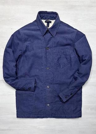 Chore jacket lands' end фірмова чоловіча вельветова на хутрі куртка жакет овершот ворквеар