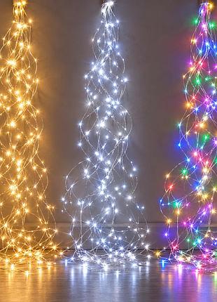 Гирлянда конский хвост 500 led 20 нитей 2.5м / светодиодная гирлянда на елку / гирлянда usb