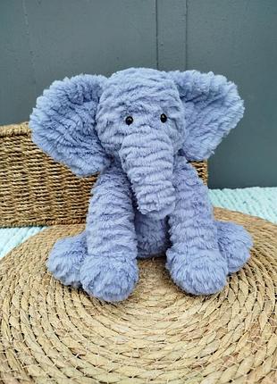 М'яка іграшка jellycat fuddlewuddle elephant 20 см сірий