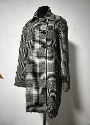 Стильное шерстяное пальто в гусину лапку от lu by lolita, max mara