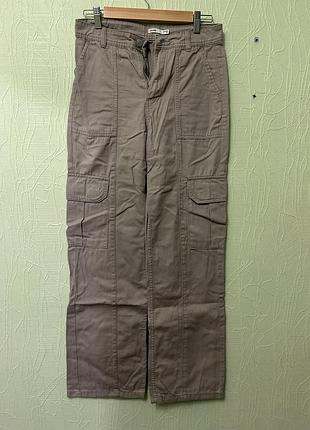 Жіночі штани карго pull&bear бежеві