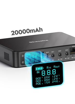 Бесперебойник для роутера 5в/9в/12в. ибп. mini ups, powerbank на 20000mah