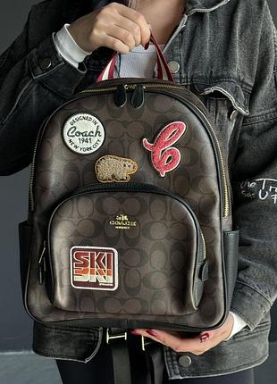 Signature backpack with patches