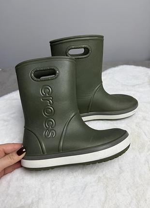 Crocs гумові чоботи дитячі хакі розмір 29