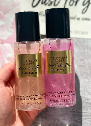 Парфюмированный спрей для тела victorias secret 75ml. название: shimmer bare vanilla