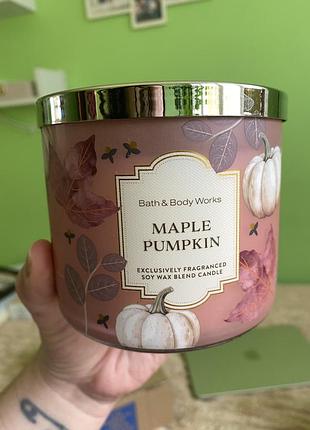 Свічка bath & body works maple pumpkin