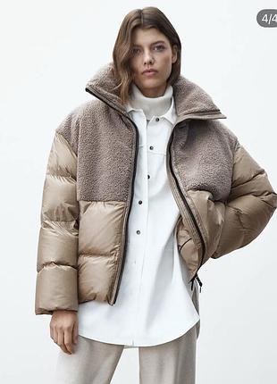 Оверсайз пуховик дутік від massimo dutti