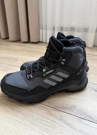 Черевики adidas terrex gore-tex чорно-сірі 38 розмір