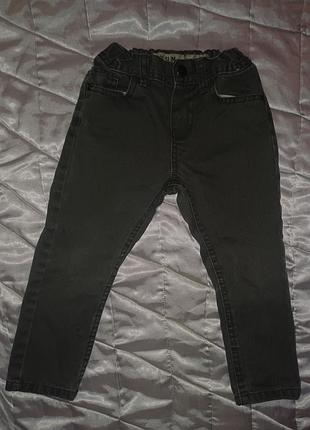 Дитячі джинсові штани slim fit зелені