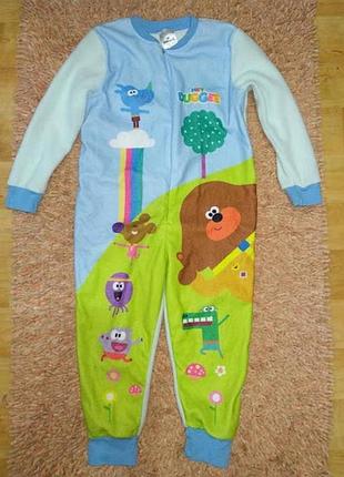 Флисовая пижама кудрями mey duggee на 4-5 лет