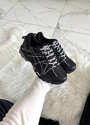 ❄️ кросівки asics gel kahana 8 gore tex black white stripes