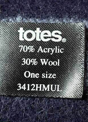 Брендовый стильный теплый шарф totes 3