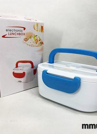 Ланч бокс електричний із підігрівом lunch heater 220 v pro, ланч бокс від мережі blue