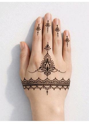 Хна индийская для росписи тела golecha color henna paste черная