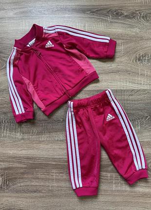 Спортивний костюм adidas для дівчинки 3-6 місяців (62-68 см) фуксія