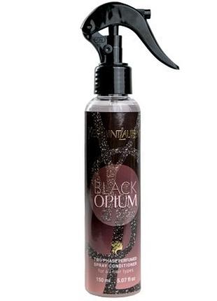 Двофазний парфумований спрей-кондиціонер для волосся yves saint laurent black opium brand collection 150 мл