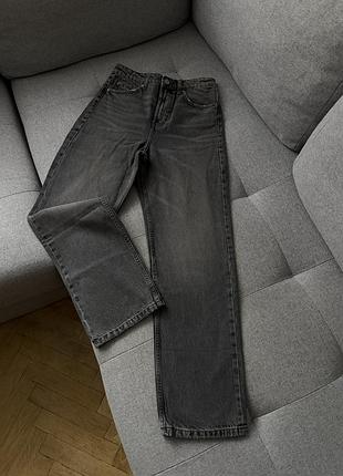 Графітові джинси mom fit zara моми / графитовые джинсы момы мом