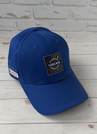 Синяя хлопковая бейсболка volvo (люкс)