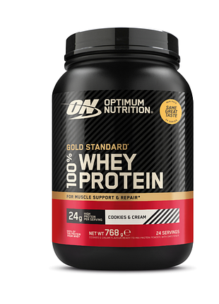 Optimum nutrition gold standard 100% whey кремове печиво, 768 грам 24 порції