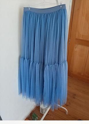 Длинная юбка из фатина