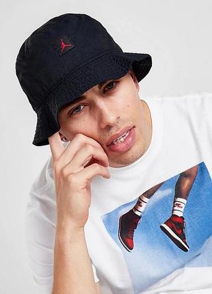 Унисекс панама на большую голову jordan jumpman washed bucket hat черный размер m/l