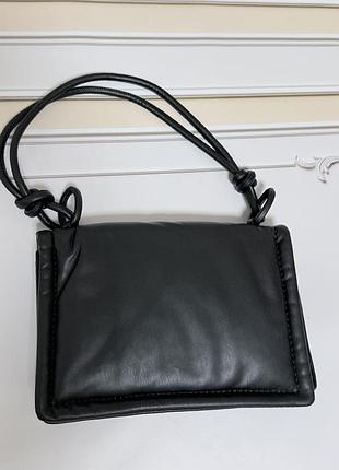 Жіноча сумка zara чорна прямокутна маленька