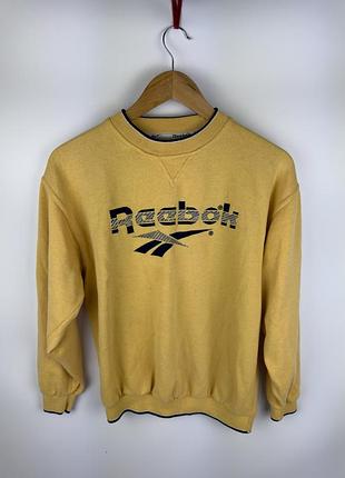 Світшот унісекс reebok жовтий вінтажний 70-80-х років розмір s