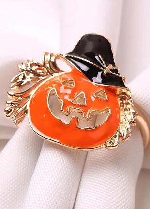Брошка 2 в 1 кулон 🎃 тыква в шляпе 🎃 хелоуин осенняя брошь пин значок тыква halloween подвеска хеловин