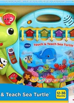 Розвиваюча іграшка черепашка алфавіт та цифри від vtech touch and teach sea turtle interactive learning