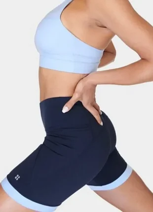 Фирменные спортивные шорты sweaty betty  power 6" biker shorts великобритания m