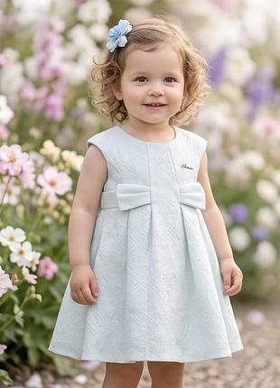 Платье baby персиковый цветок с рукавами от 74 до 98 см
