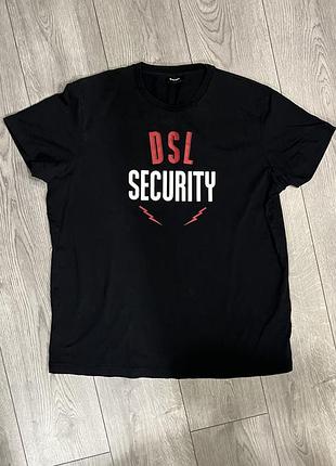 Футболка чоловіча diesel dsl security чорна