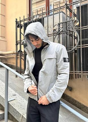 Ветровка stone island nylon metal серая s-xxl