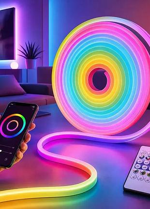 Неоновая светодиодная лента led neon rope light 5m rgb ts-201-5 (40)