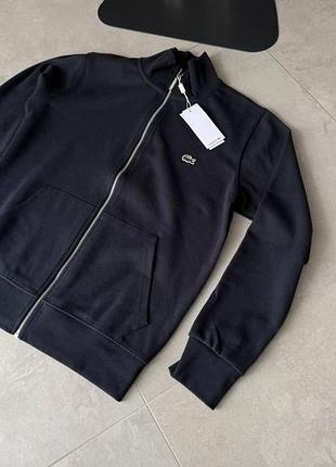 Кофта на блискавці full zip lacoste (лакост), толстовка спортивна, синя, чоловіча xxl