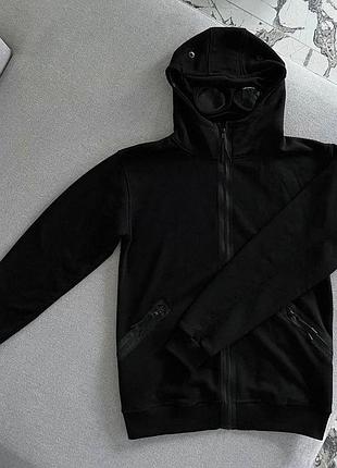 Черное зип худи c.p. company s-xxl