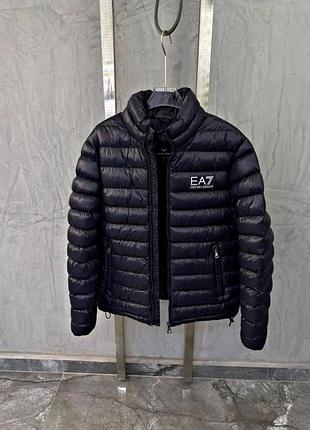 Куртка демісезонна armani ea7 (армані еа7), верхній одяг на весну й осінь, синя, чоловіча
