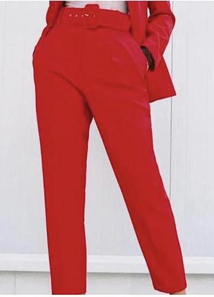 Червоні брюки zara