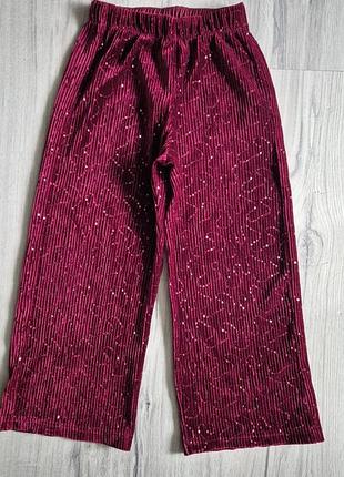 Штани дитячі zara бордові 122 см