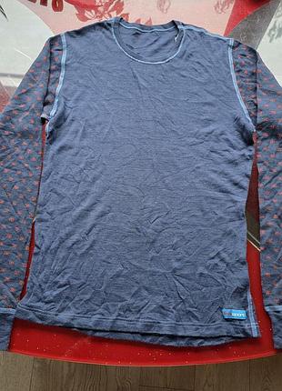 Шерстяной  мужской термо лонгслив кофта iris sport merino wool m  l 80% шерсть мериноса