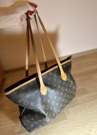 Жіноча сумка-шопер louis vuitton з принтом