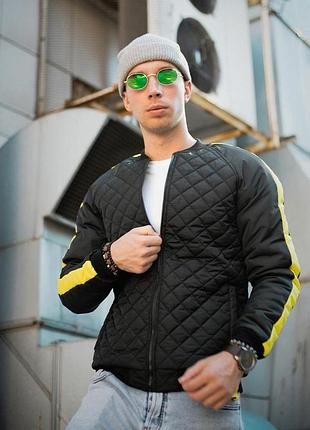 Турецкий мужской бомбер off-white черного цвета s, xl