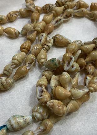 🐚✨ довге винтажне кольє сотуар дрібні натуральні морські мушлі ракушки sea shells natural eco boho ✨🐚